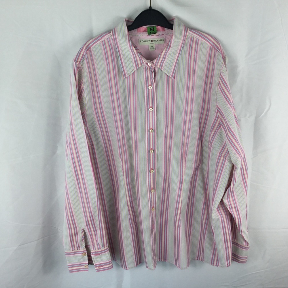Tommy Hilfiger Vintage Size 22 Striped Blouse